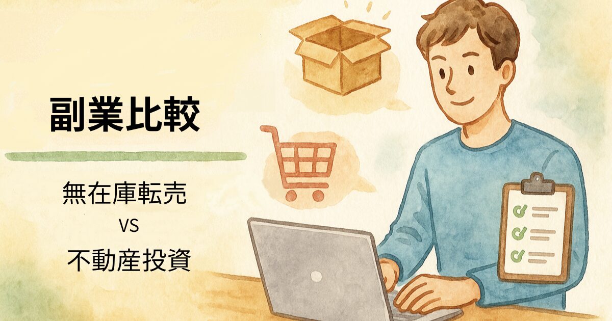 副業実践記　無在庫転売VS不動産投資
